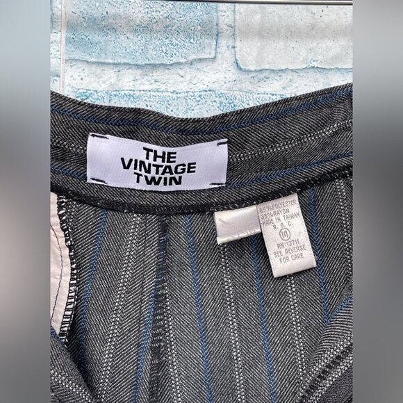 THE VINTAGE TWIN NYC Striped Trousers size 14 - Picture 7 of 11